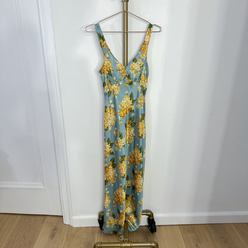 reformation floral silk maxi dress